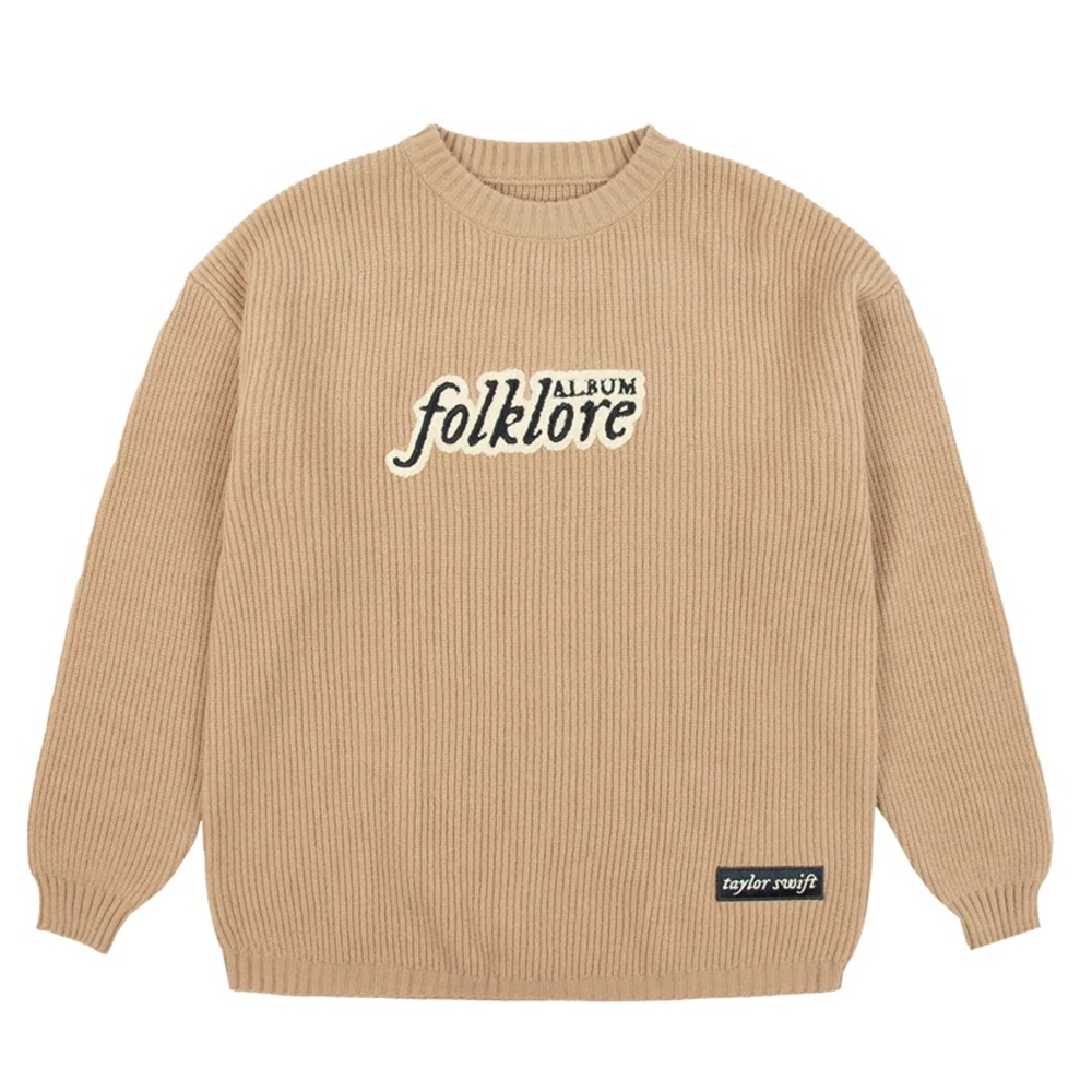Taylor Swift new Folklore Album Chenille Patch Crewneck Sweater size smalll